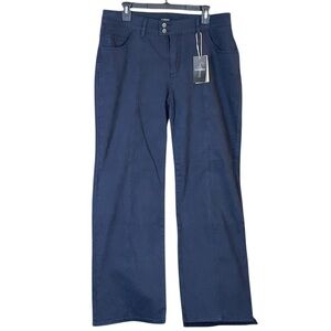 NWT Flamingals Dark Blue High Waisted Straight Leg Pants, Size 2X (16/33)